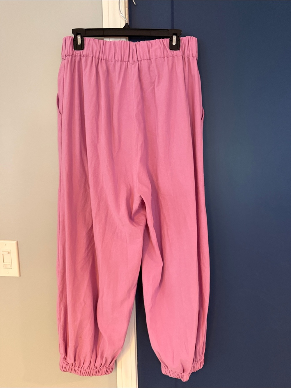 Free People Lavender-Pink Wide Leg Elastic Waist Pants - Picture 3 of 3